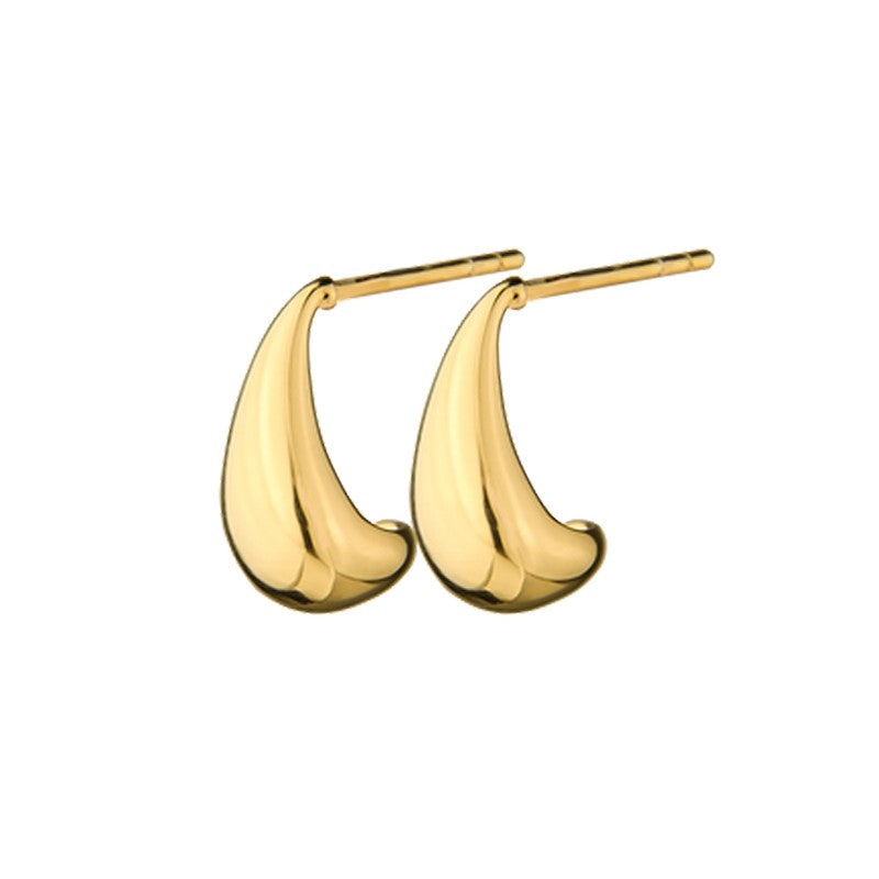 Audrey Drop øreringe i forgyldt 925 sterlingsølv fra Jeberg Jewellery med dråbeformet design.